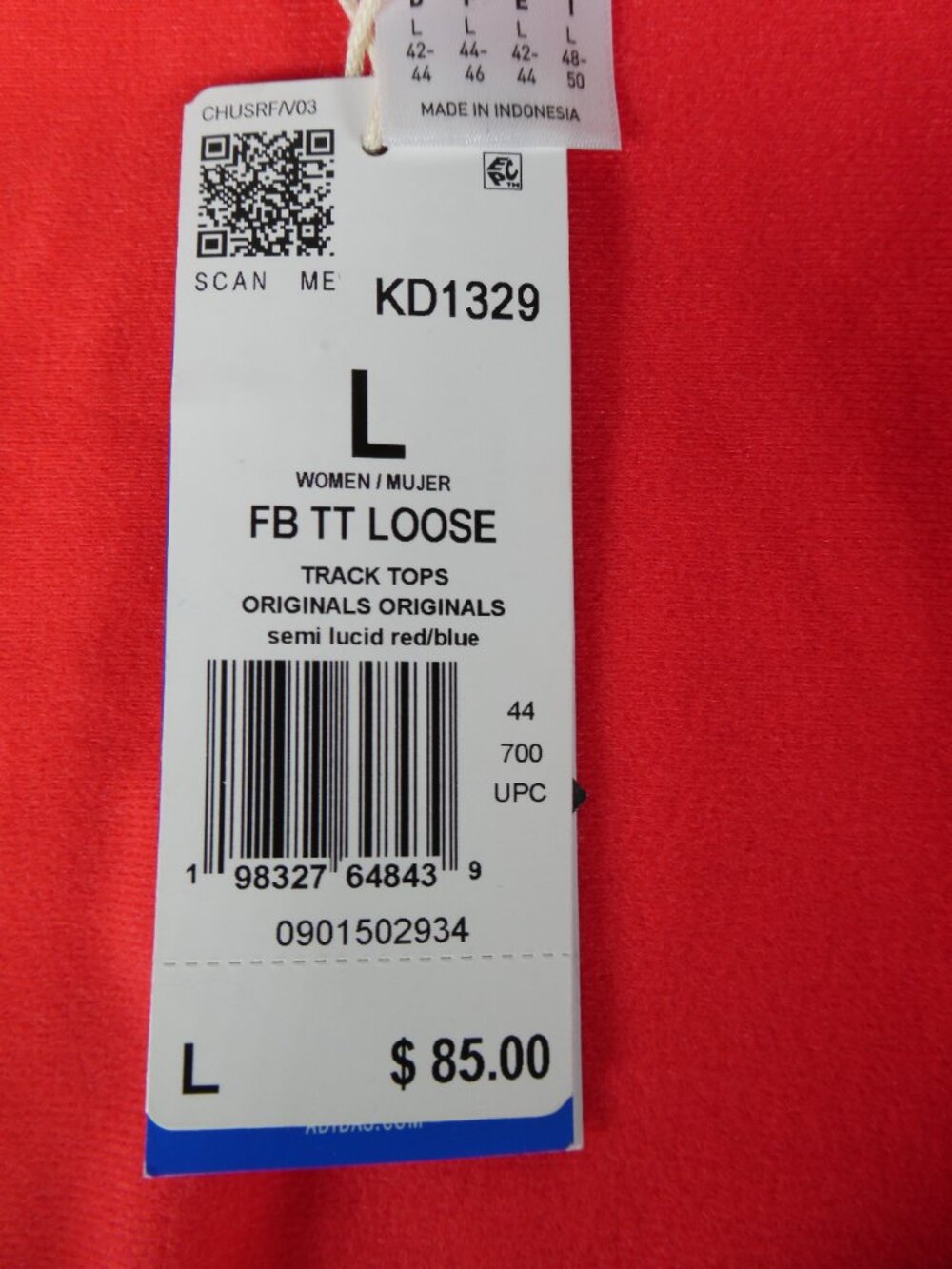 Adidas Tracksuit Set Womens Jacket L KD1329 Pants XL KE3494 Red Navy Blue - Picture 5 of 15